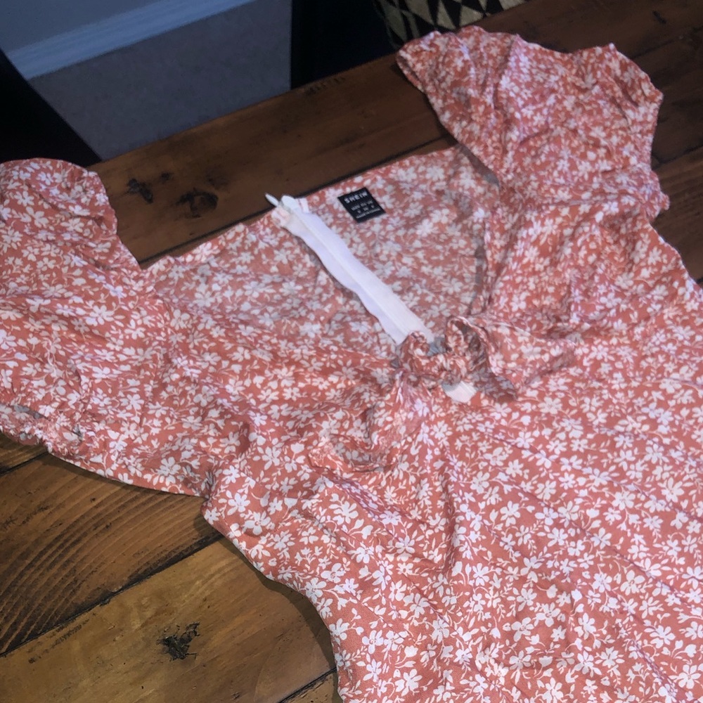 Shein pink floral dress size small NWOT - Picture 7 of 11